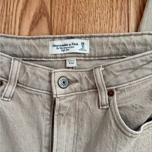 Abercrombie & Fitch Curve Love Khaki High Rise Jeans